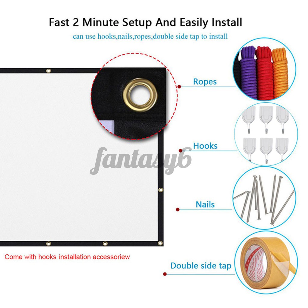 Màn Hình Máy Chiếu 3d Hd 16: 9 60-150 " | BigBuy360 - bigbuy360.vn