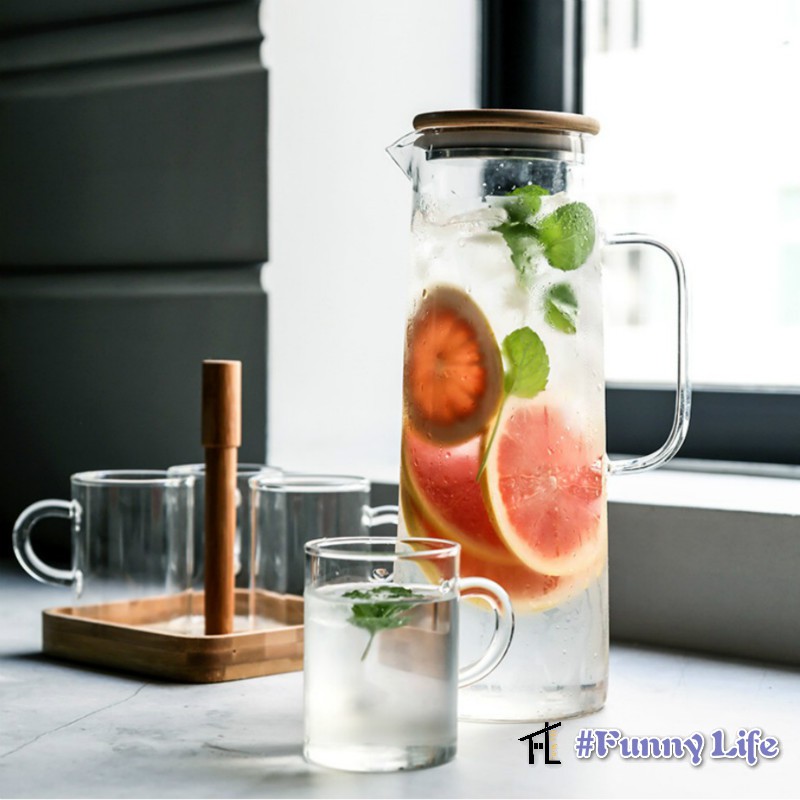 Ấm Nước Thủy Tinh Có Tay Cầm Dung Tích 1.7l | BigBuy360 - bigbuy360.vn