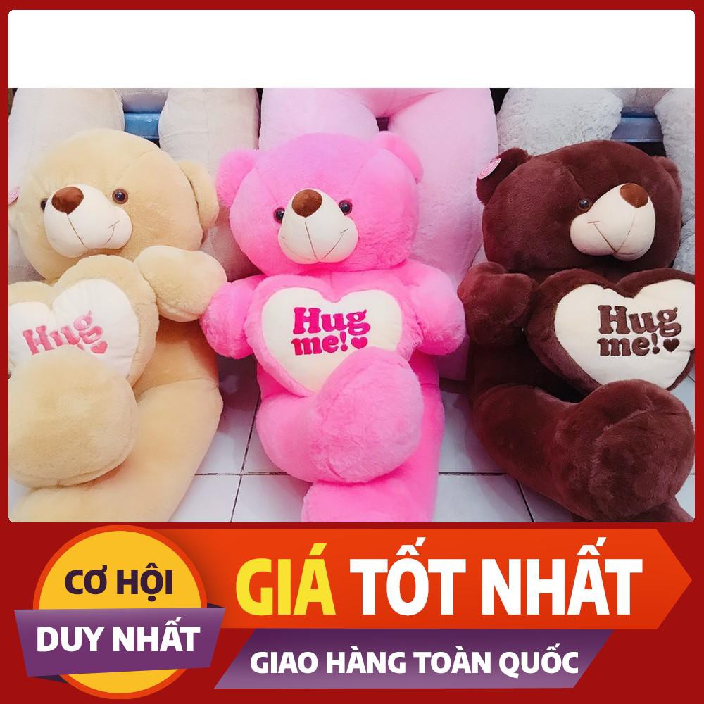 Gấu Bông Teddy Ôm Tim Cao Cấp 90cm Ảnh Shop Chụp - Cherry Gift Shop