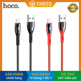 [Thoto Shop] Cáp sạc nhanh HOCO U89 dây bện dù dài 1,2m chân Lightning/ Micro/ Type-C báo đèn LED - Hàng chính hãng