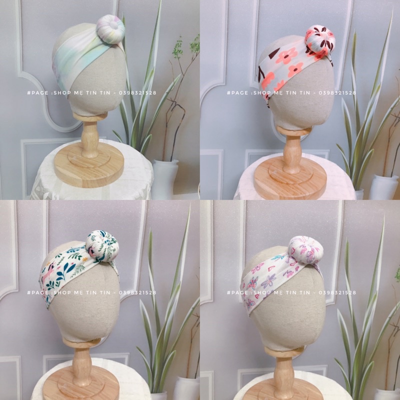 Turban củ tỏi phong cách Hàn quốc cho bé gái (0-2y)