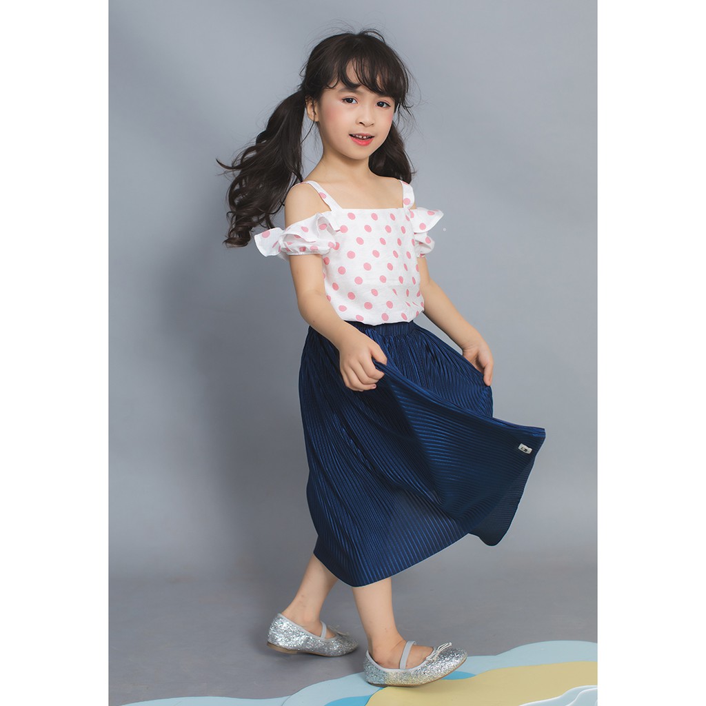 Áo 2 dây Lovekids chấm bi hồng - LK0337