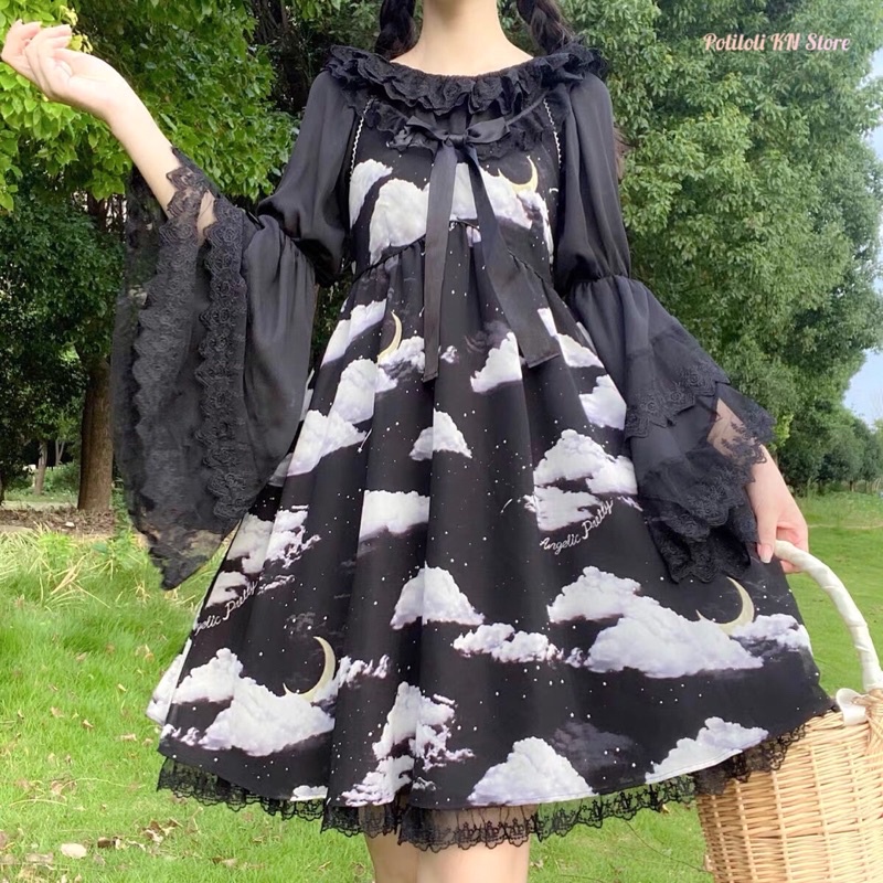 Áo Blouse Lolita offbrand tay Hime