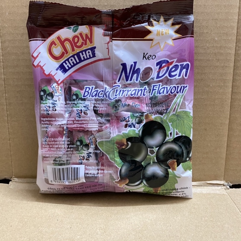 [100g][Vị Nho Đen] Túi Kẹo Chew Hải Hà