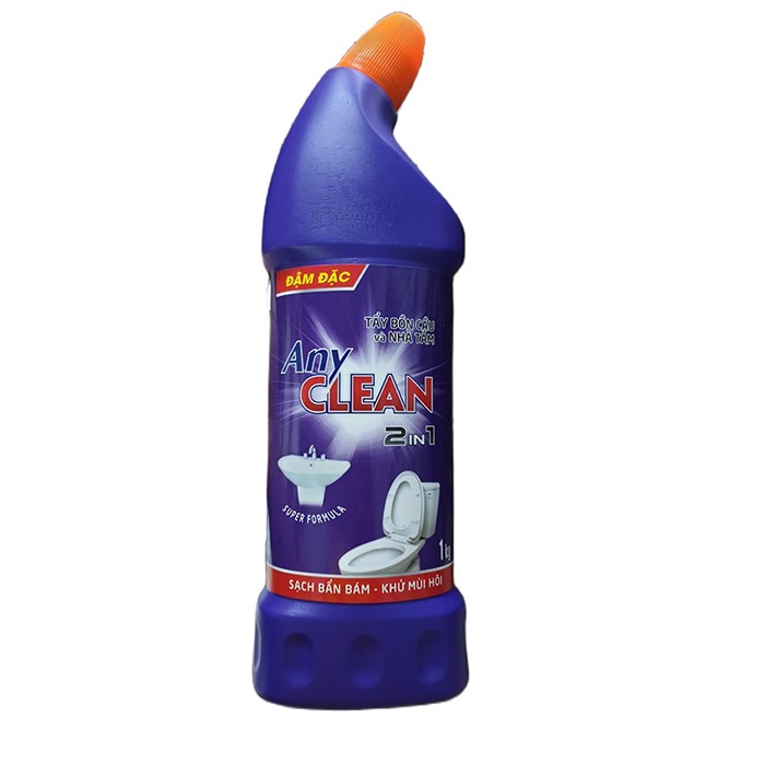 Nước tẩy bồn cầu và nhà tắm Any Clean TOILET 2 in 1 đậm đặc 1kg