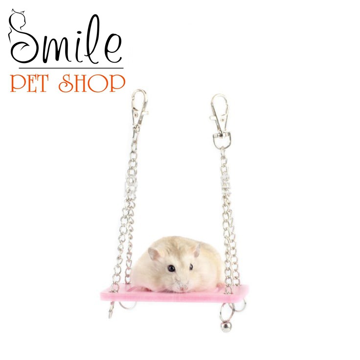 [GIÁ SỈ] Phụ Kiện Hamster - Đồ chơi Hamster- Xích đu gỗ nhiều màu sắc cho Hamster - Smile Pet Shop