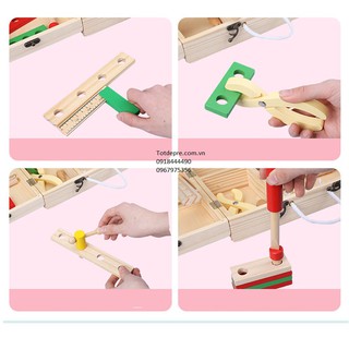 Đồ chơi gỗ tủ công cụ kĩ sư cho bé