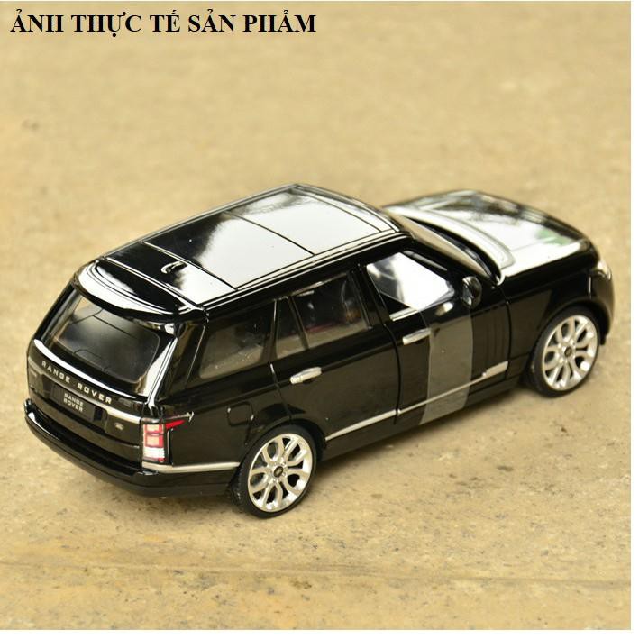 Ô tô Range Rover 1:24 xe mô hình bằng sắt có vô lăng bẻ lái mở cửa trước đồ chơi trẻ em hàng Quảng Châu