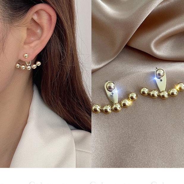 MOCHASHUKhuyên tai Mochashu mạ bạc S925 nâng cấp đính đá nhân tạo thời trang Hàn Quốc dành cho nữ
