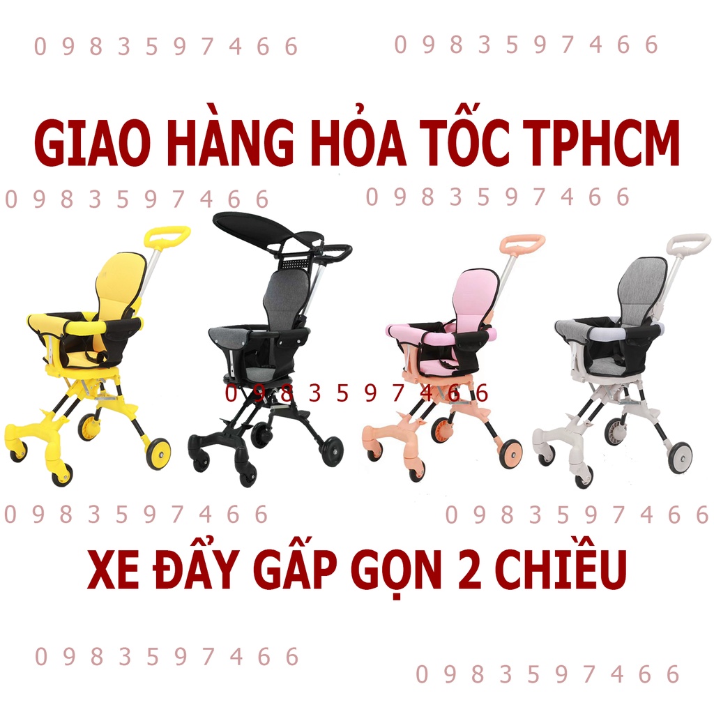 Xe đẩy gấp gọn thông minh cho bé, xe đẩy du lịch