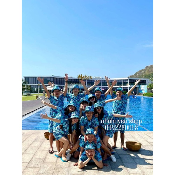 (TOP BÁN CHẠY) Bộ XANH VẸT đi biển có nón big size  team - bộ hoa quả, trái cây big size- chuyên sỉ lẻ - nhuhuyen shop