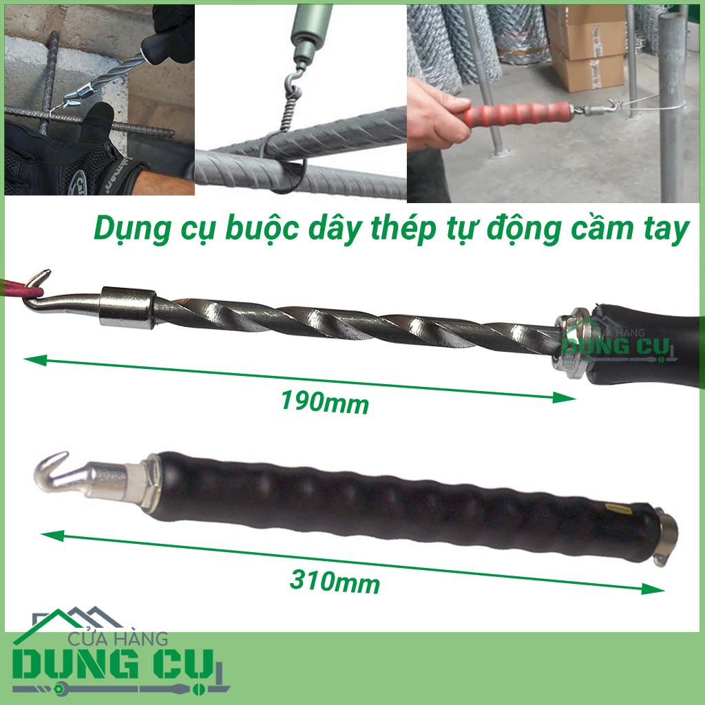 Móc xoáy buộc dây thép tự xoắn Loại 1