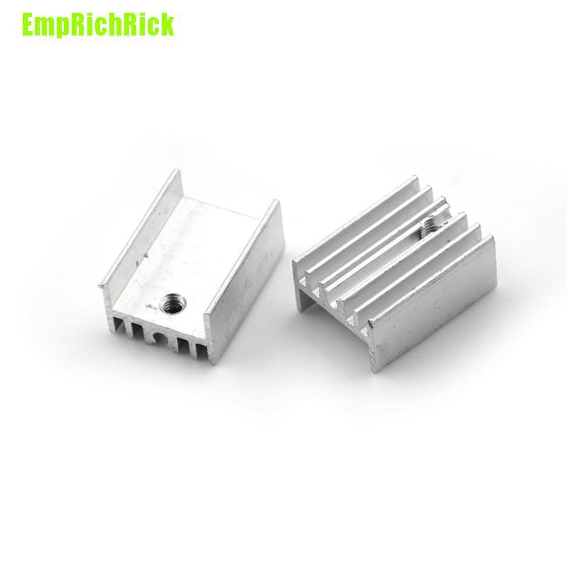 Set 10 Miếng Tản Nhiệt Bằng Nhôm Cho Bán Dẫn To-220 Transistor 20x15 X 10mm 0 0 0 0 0 0 0 0