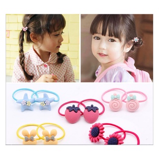 1 Dây cột tóc nhiều hình cho bé gái