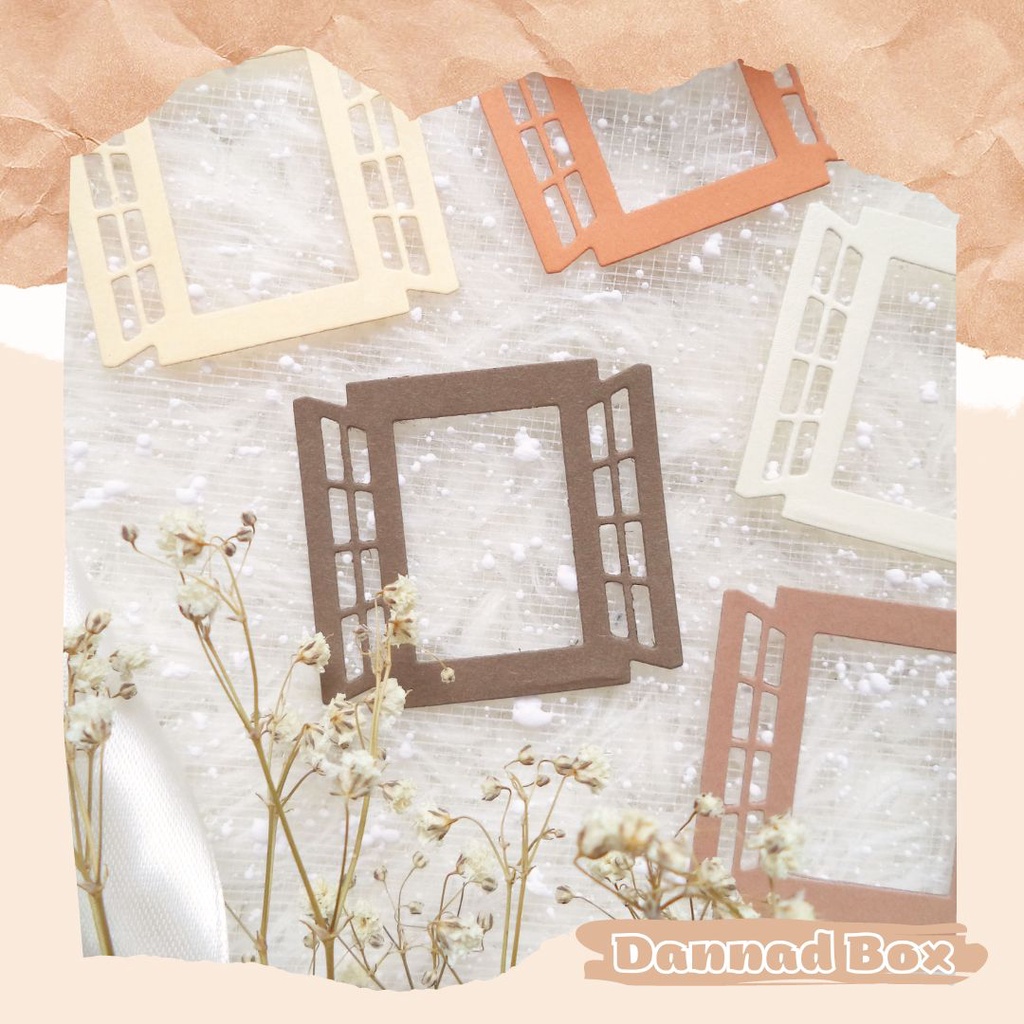 Set 5 Diecut Paper Cutting Cửa Sổ Nhỏ Trang Trí Journal