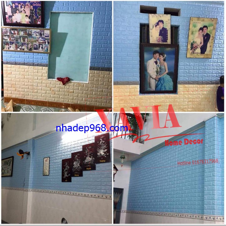 [sale sập sàn]Xốp dán tường giả gạch trắng khổ lớn 70*77 cm giá tốt chất tốt keo tốt | BigBuy360 - bigbuy360.vn