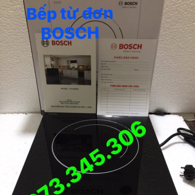 Bếp từ đơn nhập khẩu BOSCH model pmi668ih Công xuất 2200W Bảo hành 12 tháng