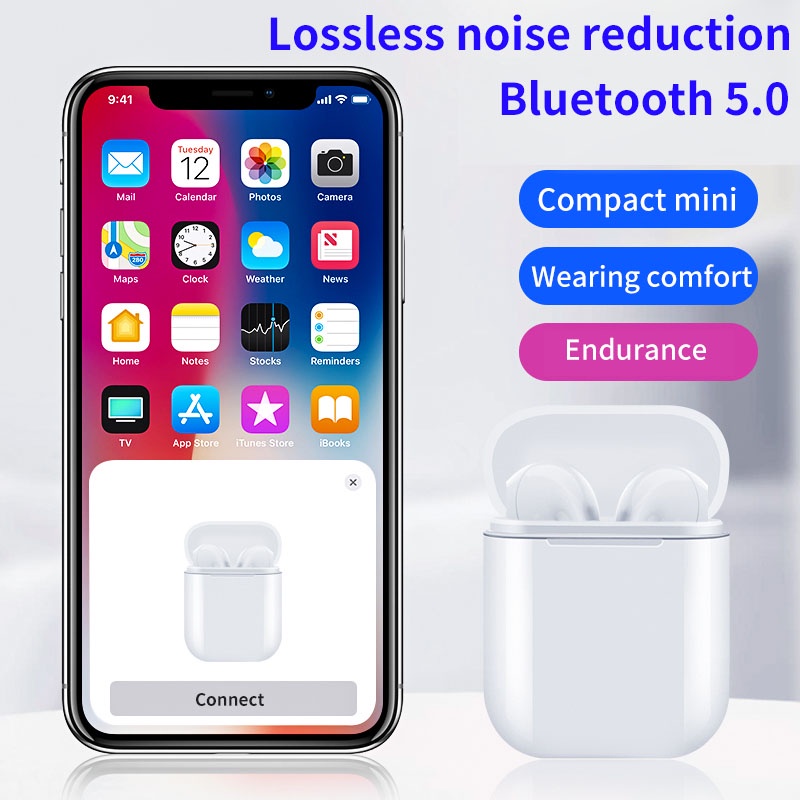 Tai nghe buletooth  i12 - TAI NGHE TWS true wireless SIÊU  BASS KÈM MIC NÓI - TAI NGHE BLUETOOTH THỂ THAO