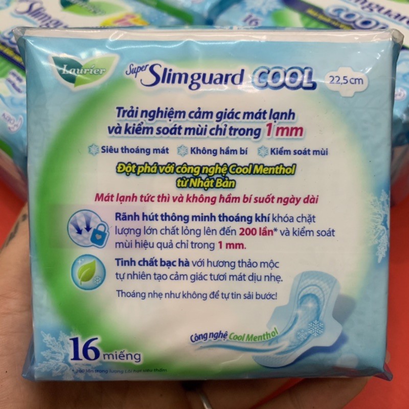 [ Chính Hãng ] Laurier Slimguard GOOL băng vệ sinh cao cấp gói 16 m