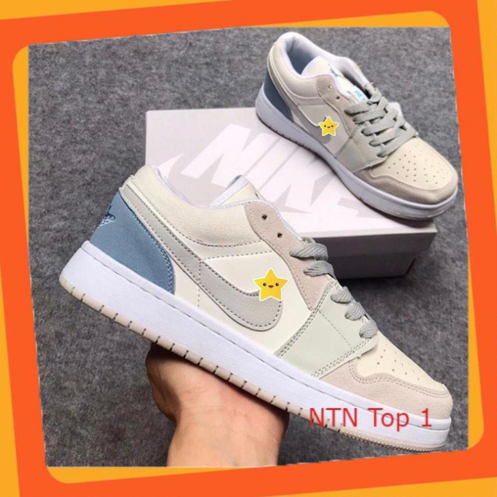 [Mang là Sang] Giày Sneaker Nam Nữ Trắng Xám Thể Thao Cổ Thấp Gót Xanh Full Box Full Bill 2021