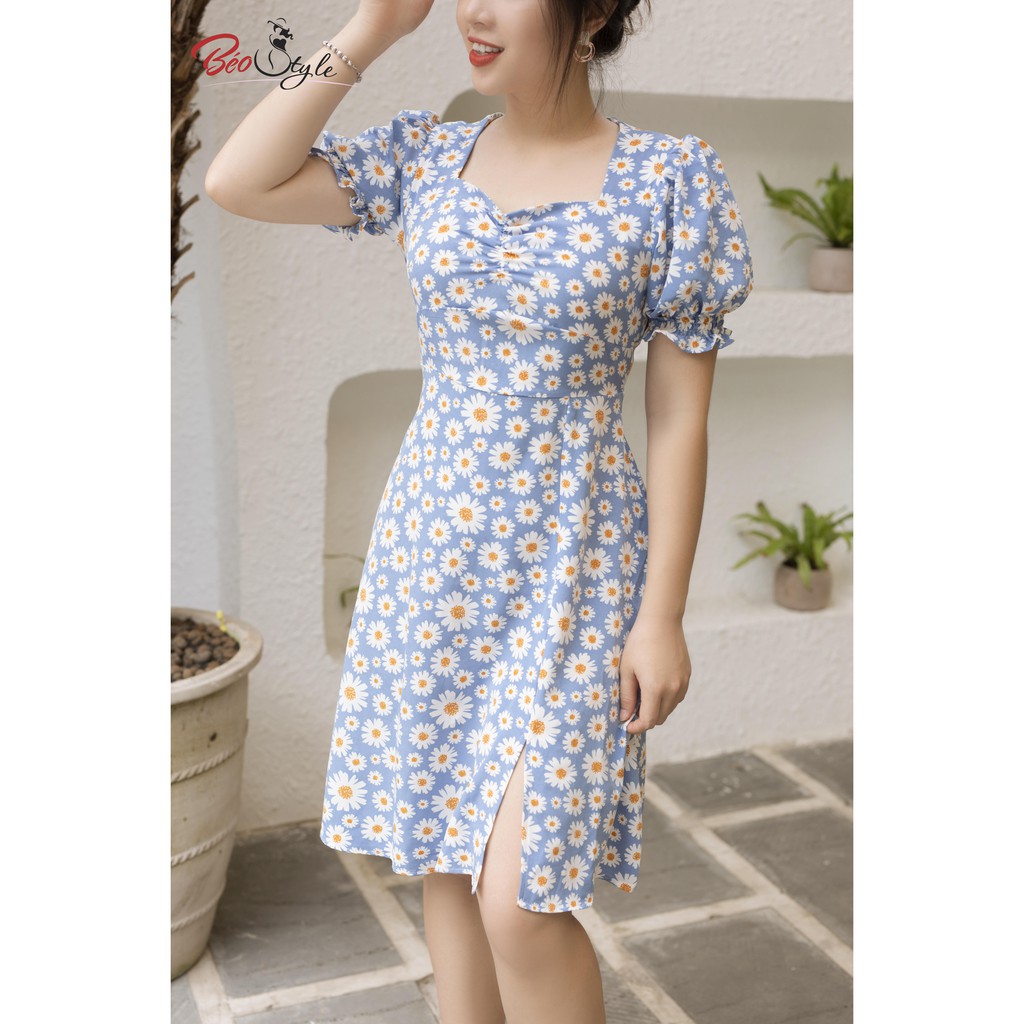 BIGSIZE nữ đầm bigsize hoa xẻ tà DABS020 Beostyle cho người béo mập 55-100kg - Mặc đi tiệc,đi chơi hoặc dạo phố | BigBuy360 - bigbuy360.vn