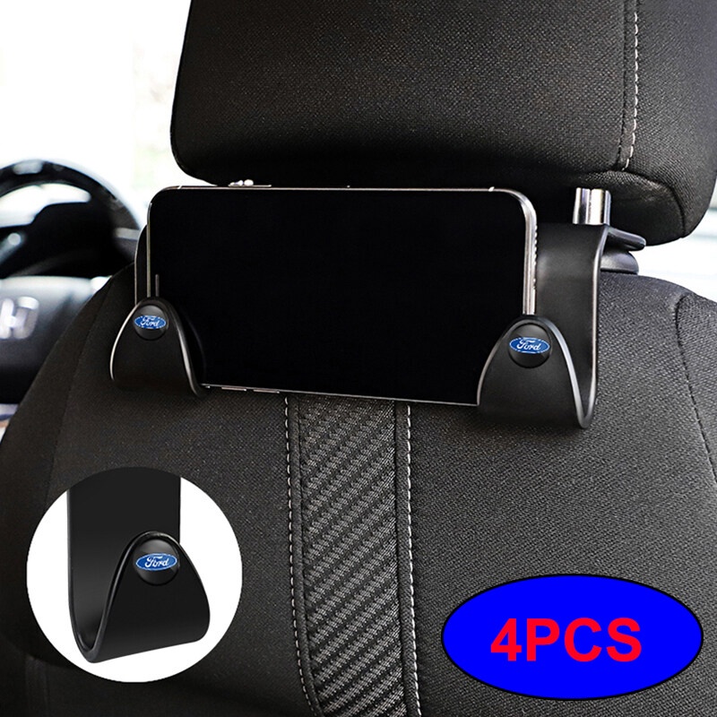 Bộ 4 móc treo đồ gắn sau ghế xe hơi Ford Ranger Focus Mondeo Kuga Mustang Everest Ecosport GT