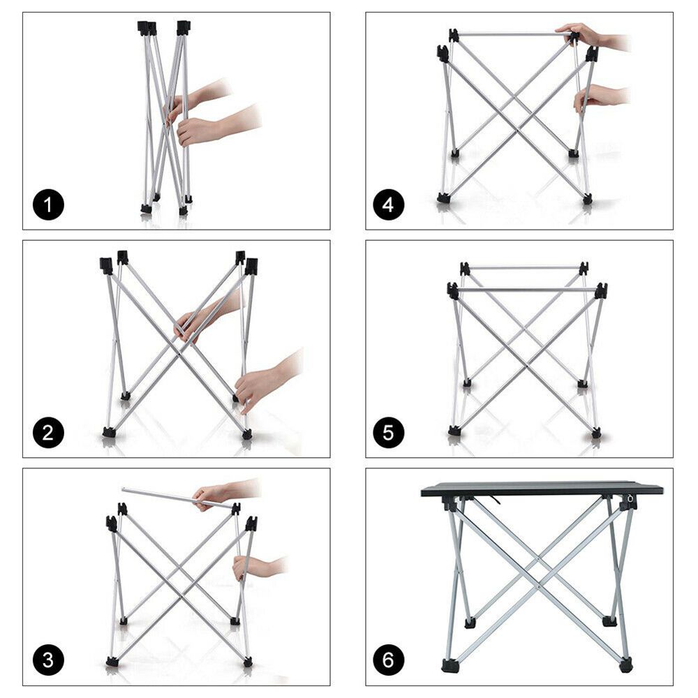 Ghế đẩu kiêm bàn xếp bằng nhôm chống trượt siêu bền tiện dụng mang theo cắm trại