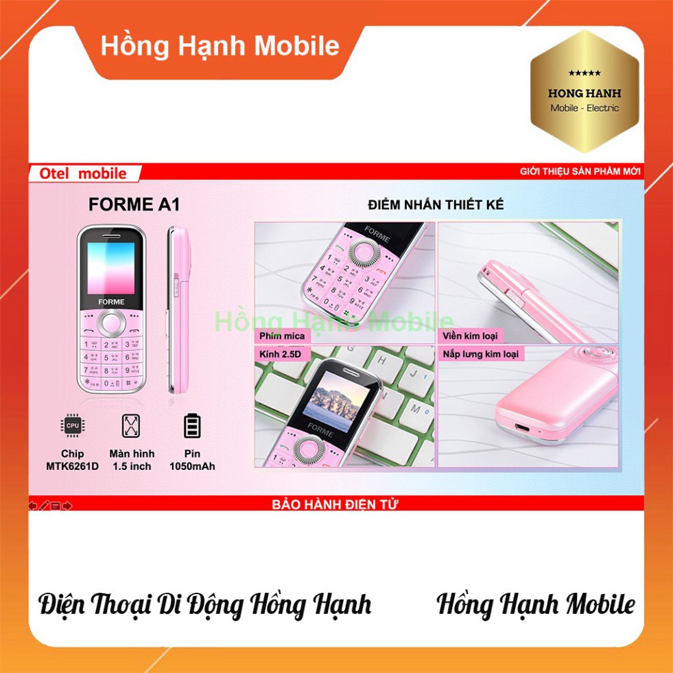 [ DEAL SỐC ] Điện Thoại Forme A1 - Hàng Chính Hãng - Hồng Hạnh Mobile Hàng Chính Hãng FULL BOX | BigBuy360 - bigbuy360.vn