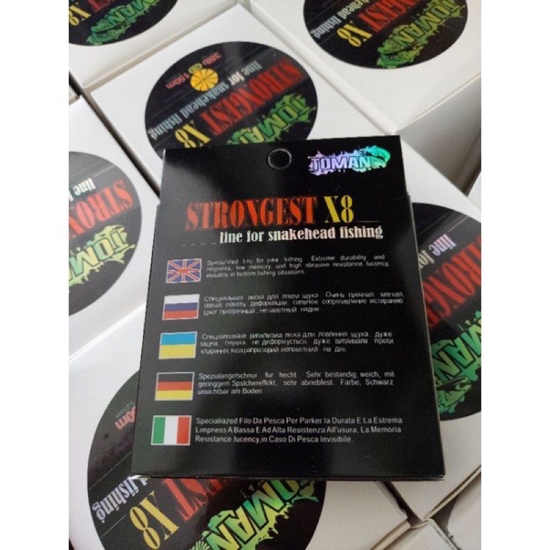 Dây dù PE TOMAN Strongest X8 -150m -chuyên câu lure