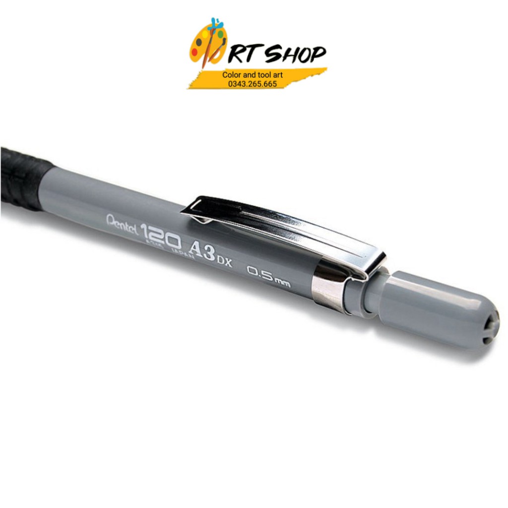 Chì bấm pentel 0.3/0.5/0.7/0.9 mm A3 Pentel 120 A3DX, Sensi-Grip® Mechanical Drafting Pencil - ART SHOP