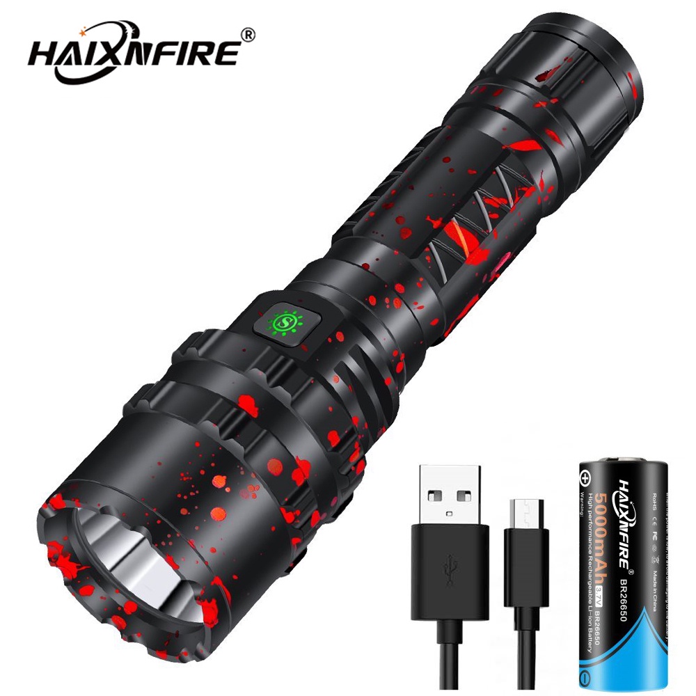Haixnfire G200 Đèn pin LED  8000LM XHP50 siêu sáng chống thấm nước bền bỉ chất lượng cao