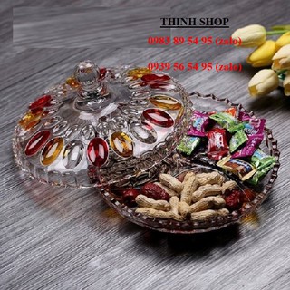 khay mứt thủy tinh - khay bánh kẹo thủy tinh