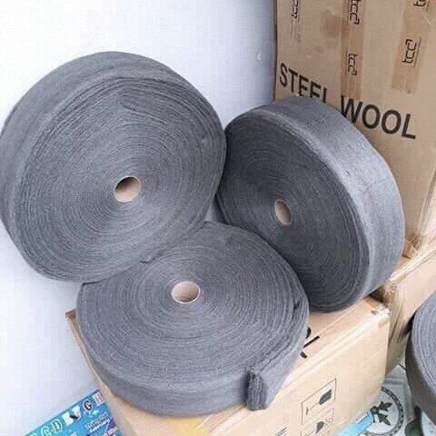 Bùi nhùi thép, steel wool cuộn 3m5 giá sỉ