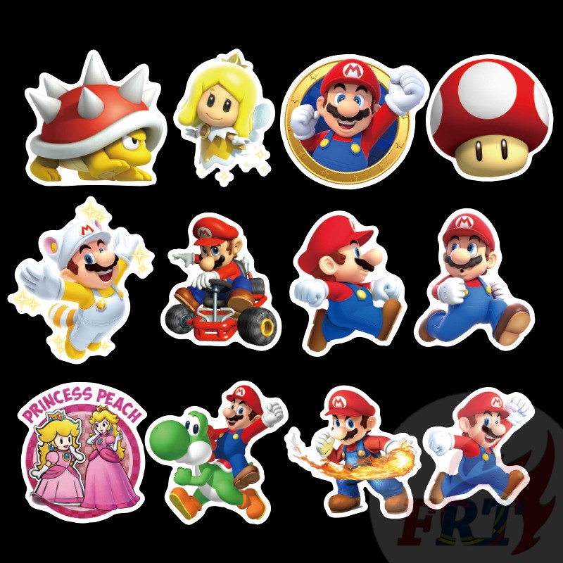 100Pcs/Set ❉ Super Mario Bros. Series A Stickers ❉ DIY Fashion Mixed Luggage Laptop Skateboard Doodle Decals Stickers