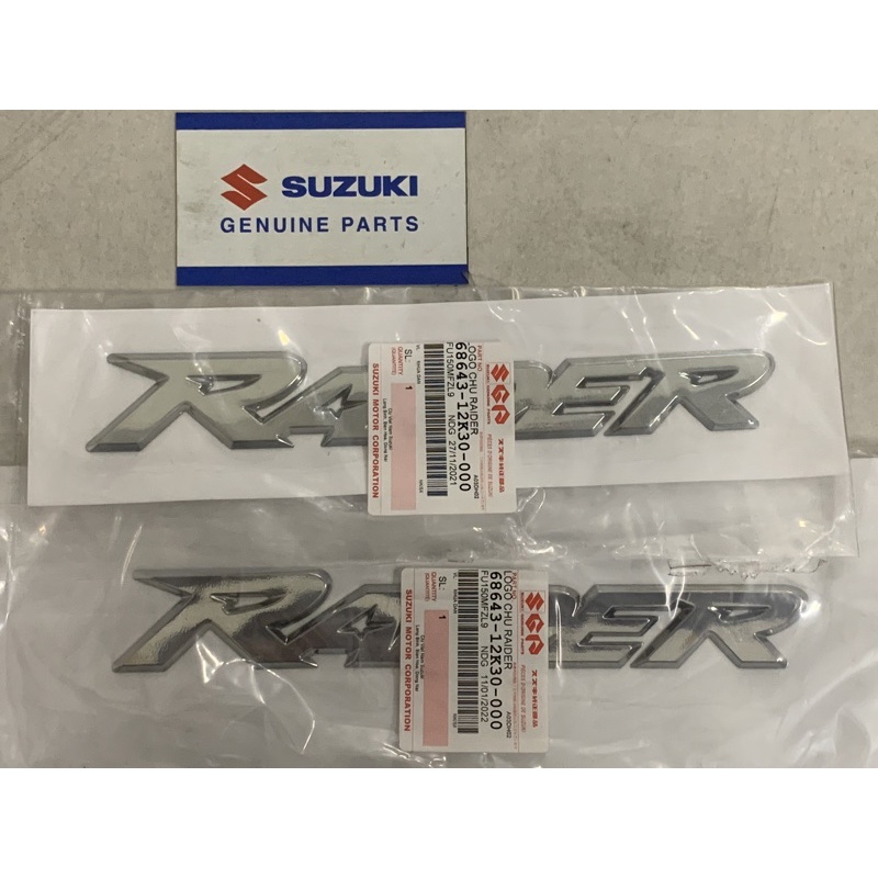 cặp tem raider fi xi bóng chữ nổi suzuki chính hãng