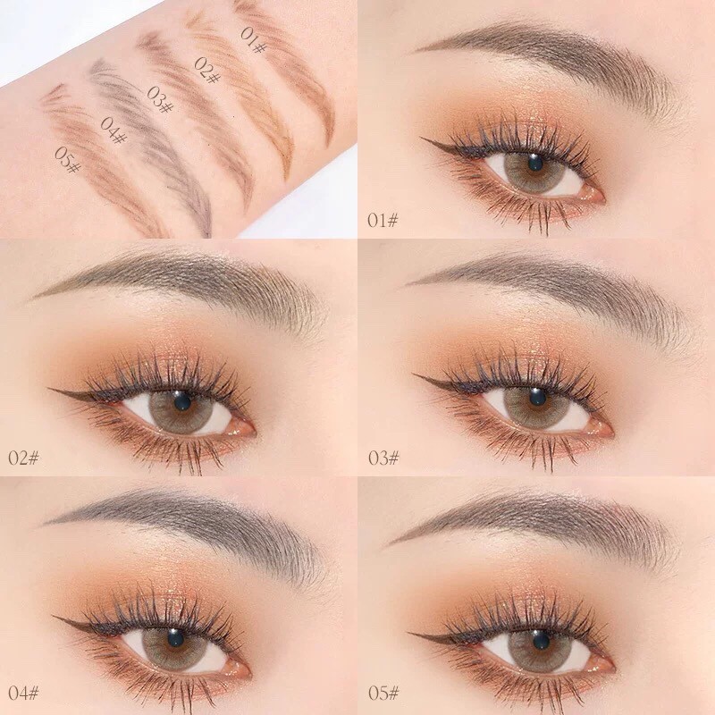 Chì kẻ mày nét mảnh XIXI đều màu tự nhiên Thin Eyebrow Pencil XIXI14