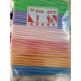 ống hút màu đầu nhọn bịch 500g