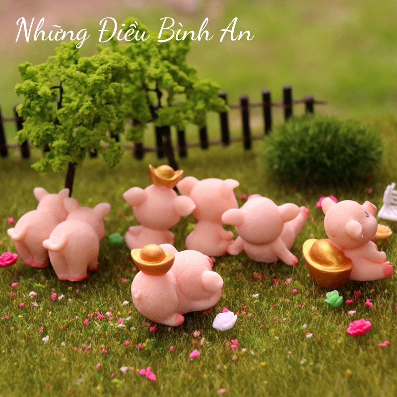 Heo Con trang trí ô tô, bàn làm việc, bánh kem đáng yêu dễ thương 💕FREESHIP 50k💕 Những Điều Bình An