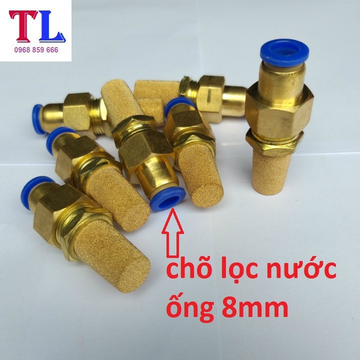 Chõ, rọ đồng lọc nước lọc cặn bẩn cho bơm phun sương ống 8mm, 8 ly