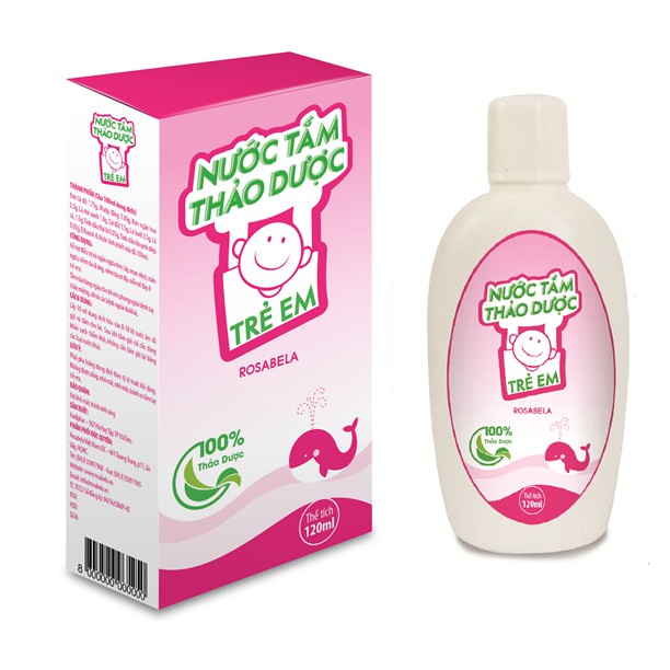 Nước tắm thảo dược Rosabela 120ml - AN TOÀN VỚI LÀN DA CỦA TRẺ