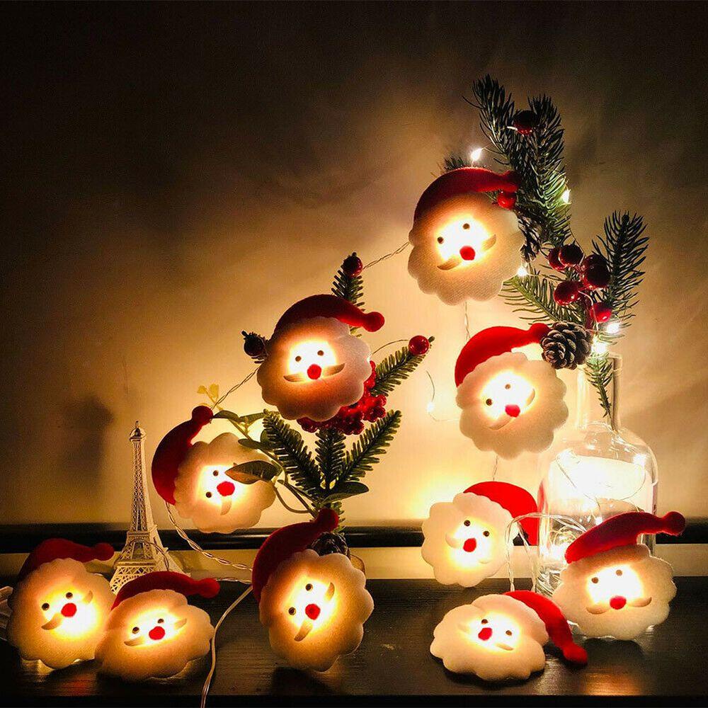 ZAIJIE24 Dây Đèn LED Hình Người Tuyết Trang Trí Năm Mới
