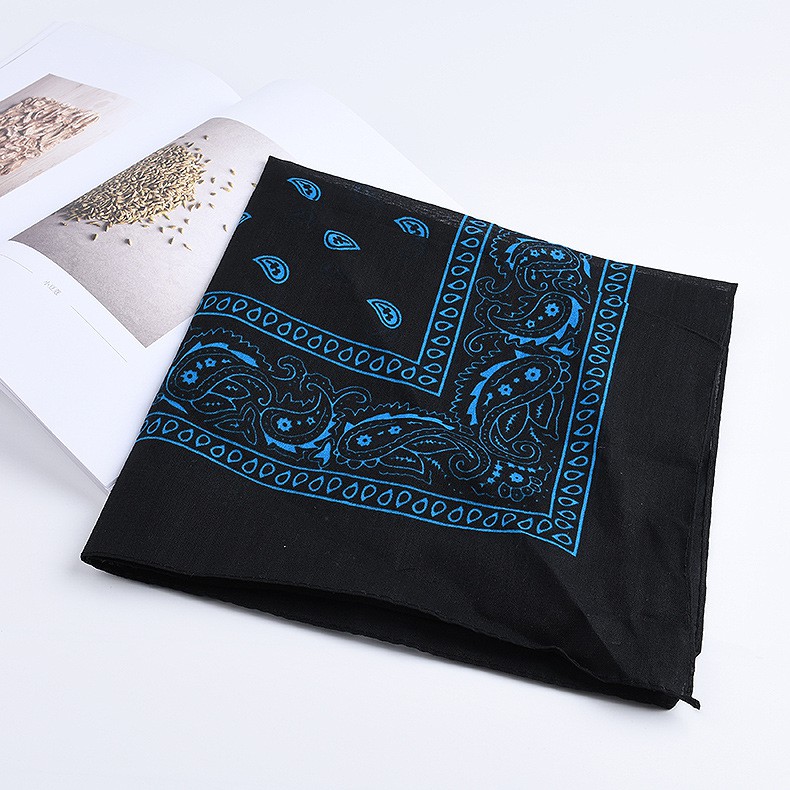 Khăn BANDANA Đen Họa Tiết Màu Sắc - Bandana Mẫu Mới Nhất