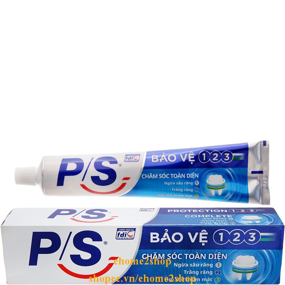 Kem Đánh Răng 190g P/S 123 Bảo Vệ Và Chăm Sóc Toàn Diện, shopee.vn/ehome2shop.