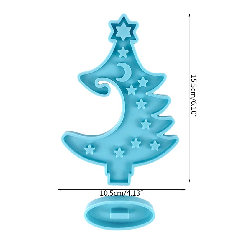 perfect Winter Tree Ring Holder Epoxy Resin Mold Assemble Christmas Tree Silicone Mould DIY Crafts Trinket Box Decorations Casting Tools