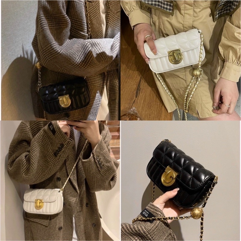 Túi đeo chéo da trần dây chuông siêu đẹp