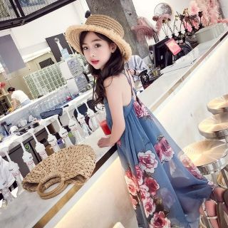 Váy maxi đi biển cho bé gái