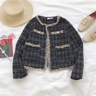 [Hàng Order] [Có video hàng thật] Áo khoác dạ nữ tweed áo khoác
