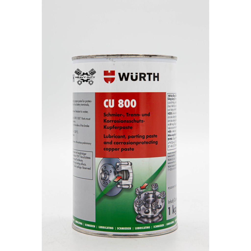 Mỡ Bò Đồng Chịu Nhiệt -  Wurth Copper Paste 1kg