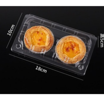 Set 100 hộp 2 ngăn đựng bánh tart trứng