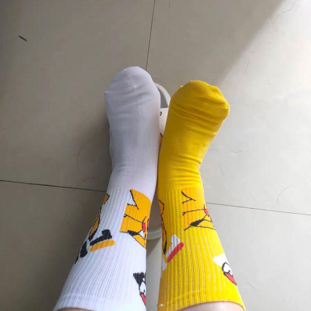 Vớ Cổ Trung Thoáng Khí In Họa Tiết Hoạt Hình Pokemon Dễ Thương